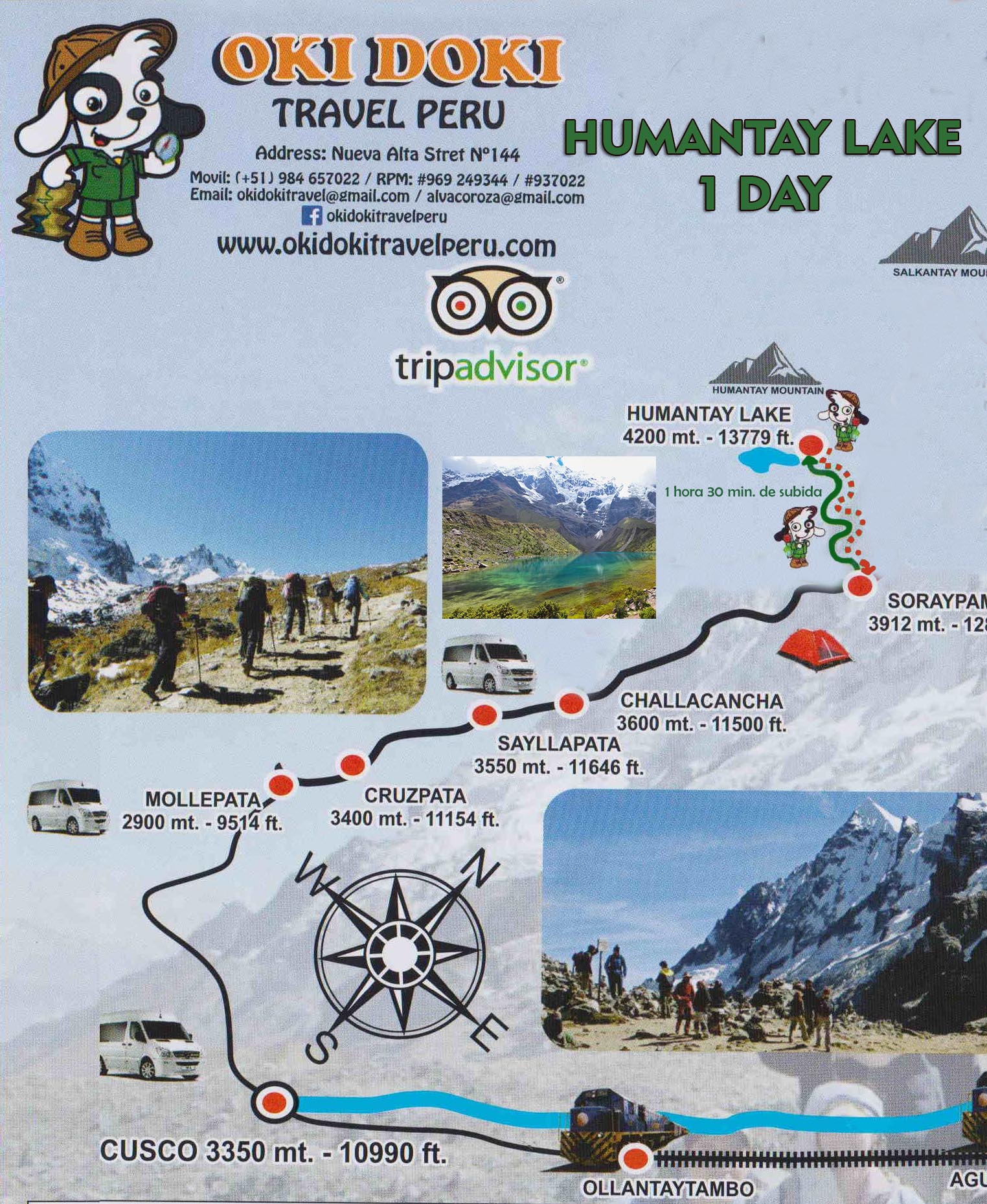 TOURS MAP: The Classic Humantay Lake in Group 20 paxs – 1 day trek - Okidoki Travel Peru